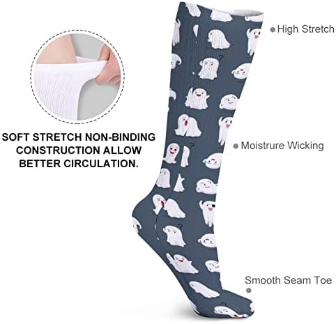 Симпатични спортски чорапи со духови топли цевки чорапи високи чорапи за жени мажи кои работат обична забава