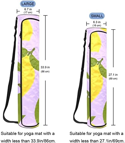 Шарена рака нацртана лимон шема јога мат носач торба со рамената лента јога мат торба торба торба плажа торба