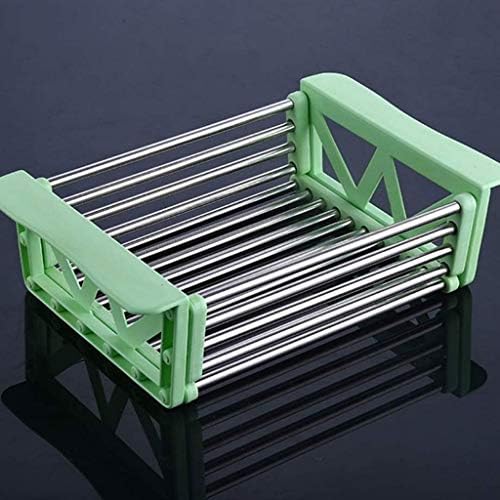 Зелен сад GFDFD - метална корпа за одвод за одвод во кујна, телескопски дизајн со пријателска пластична рачка