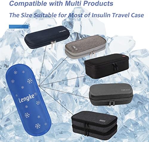 Bomkee 4 пакувања со мраз за ледени пакувања за куќиште за патување со инсулин, ладно компресирање на ладно компреси