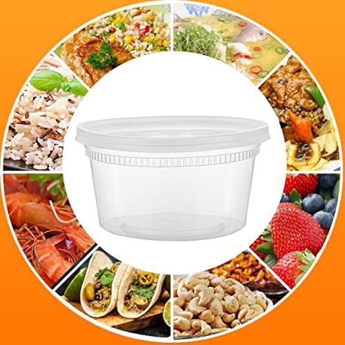 Лавеи 70 Спакувајте Пластични Контејнери За Храна Со Дели Со Капаци-Контејнери За Складирање Храна Од 12 Мл Замрзнувач Дели Чаши За Супа,