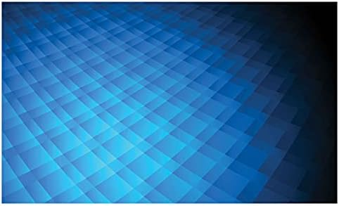 Држач за четкичка за заби во сина керамичка заби, живописен геометриски омбре ефект на квадрати Транспарентност Гледање, декоративен разноврсен countertop за бања, 4,5 x 2