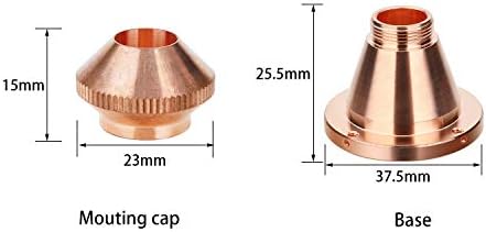 Десет високи ласерски комплет за млазници во облик на куршуми за глава за сечење на ласерски влакна, максимална DIA.35.5 mm, комбинирана
