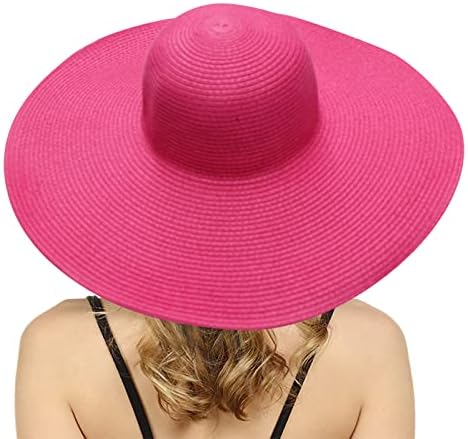 Лето жени Сонце Строма Бич Панама капа Федора Широк капаче за заштита од сонце за заштита од плажа лесна, мутаколор