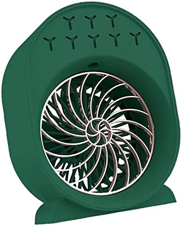 Баоблаз преносен воздушен личен климатик вентилатор, мини вентилатор за биро, 3 ветрови, ноќно светло овлажнител вентилатор за спална соба, зелена