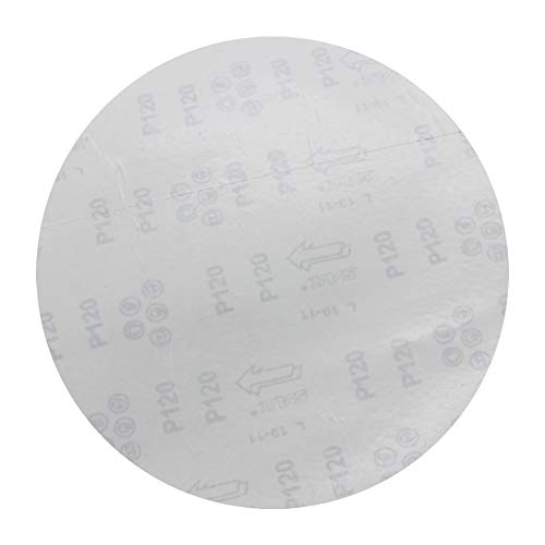 Беттомшин 12-инчни дискови за пескарење PSA, 120Grits Self Stick Leadsive Aluminum oxide Sandpaper 5 парчиња
