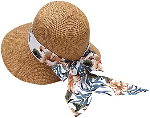 Капа за корпи за жени летни сончања за сончање, случајни плажа, сонцето капа, се тркалаат широко патување со капа на отворено, капа