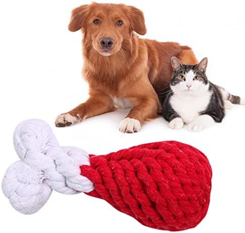 Honprad плетејќи миленичиња памучни јаже плетење симулација на пилешко нозе памучно јаже играчка мачка и кучиња играчка големо куче за агресивни