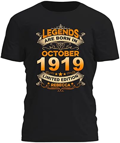 Персонализирани подароци за жени мажи 80 годишна легенда за роденден се родени во октомври 1943 година 80-ти роденденска маица