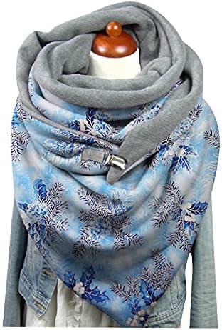 Модно зимско копче за Божиќно печатење мека обвивка за топло марами шалки за хиџаб шал за жени