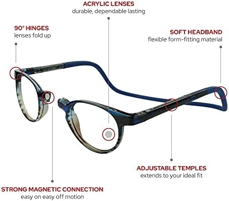 Сластик магнетни очила за читање, читатели на компјутер, мек опсег со преклопување, заменливи леќи, прилагодливи храмови, таку