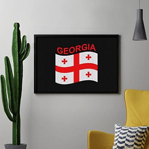 Знаме На Грузија Дијамантски Комплети ЗА Сликање 5d DIY Целосна Вежба Кристал Уметност Ѕид Декор за Возрасни 8x12