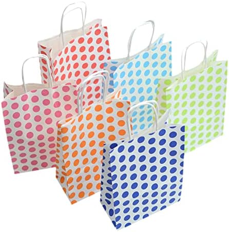 Yyaaloa Мали торби за подароци со рефус рачки 6 бои 12 парчиња забава за забава за хартија за деца за деца роденденска забава за