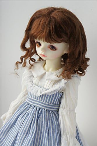JD162 8-9 '' 21-23cm SD Long Curly Sauvage Mohair Doll Wigs 1/3 BJD Долкови додатоци за кукли