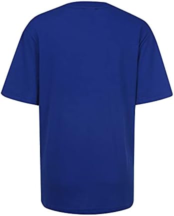 Teen Girls Letter Graphic Tirt Martureck Crewneck Bluses Tiles Thirs Short Sleeve Подарок симпатична смешна летна есенска маица