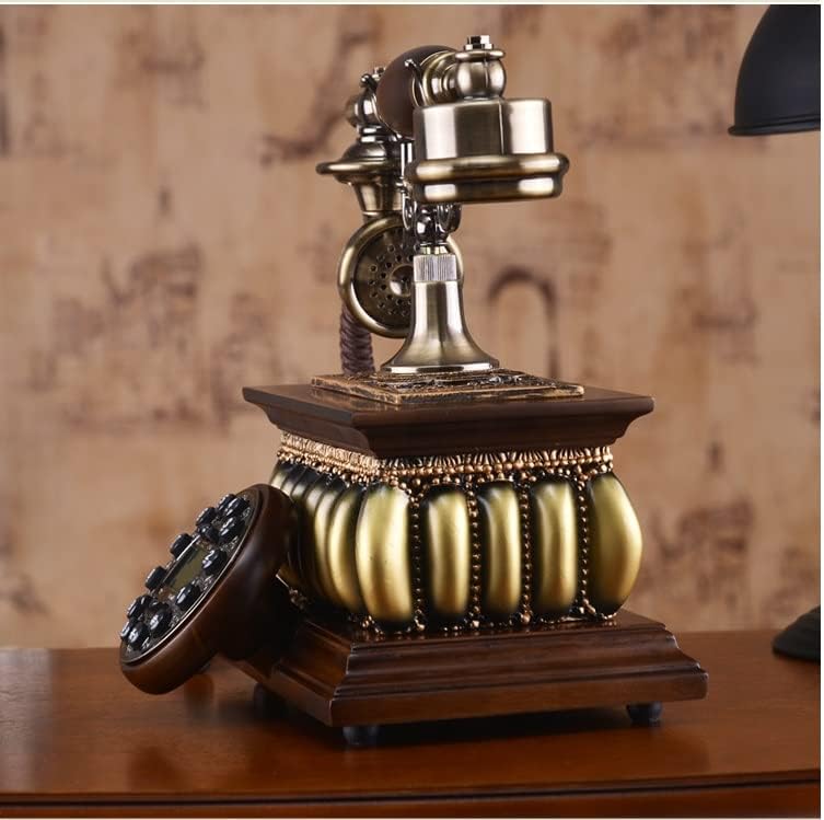 ZYKBB ретро телефон стар гроздобер телефонски работна површина жичен фиксен телефон со дисплеј за лична карта за домашна употреба во хотел за домашни канцеларии