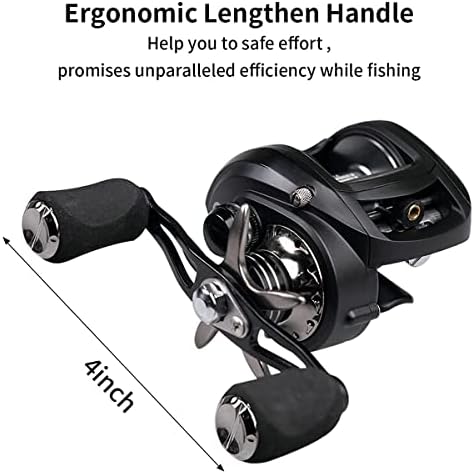 Ренчиња за риболов на мамка за риболов Компактен дизајн 22 lb моќен мамка за влечење моќно достапно во 6,3: 1 7.1: 1 стапки на менувачот
