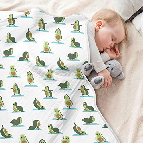Олабаки симпатична авокадо јога бебе ќебе за момчиња девојчиња памук фрлано ќебе за ќебе за креветчиња за креветчиња за креветчиња кои примаат ќебено новороденче