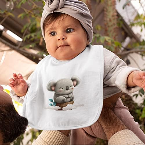 Каваи графички бибови за бебиња - бебешки коала за хранење бебе - илустрација биб за јадење