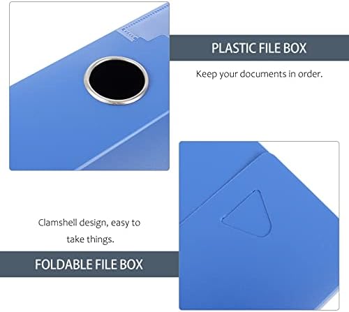 Nuobesty Пластични папки пластични папки папка за датотеки со хартија за датотеки 5PCS, кутии за датотеки со преклопување на кутии за чување