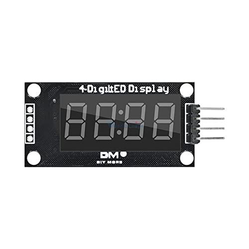 4-цифрен LED 0,36 инчи 0,36 бела цевка за приказ Децимални 7 сегменти TM1637 Часовни часови со двојни точки модул за Arduino големина