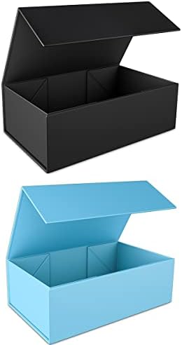 Кутија за подароци Ryddoy, 9,5x6x3 '' кутии за подароци за подароци со правоаголник на магнетно затворање, што може да се склопи за
