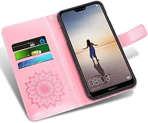 Телефон Случај За Huawei P20 Lite Паричник Случаи Со Калено Стакло Заштитник На Екранот И Кожа Тенок Флип Капак Картичка Држач Додатоци Huwai