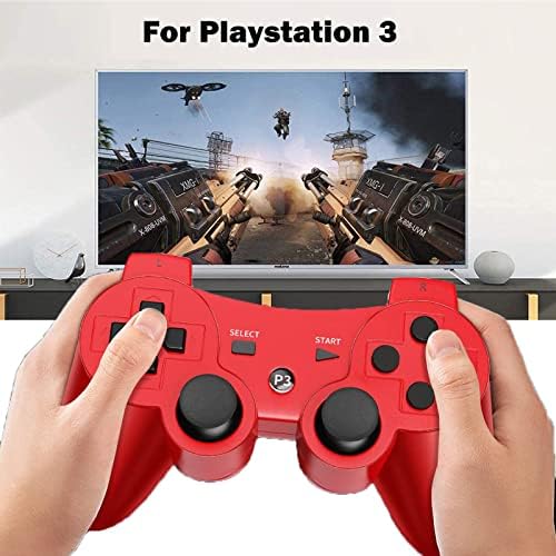 ЏИНХОАБФ Безжичен Контролер ЗА PS3, Вграден Далечински Џојстик За Игри Со Двојни Вибрации Компатибилен Со Playstation 3, Со
