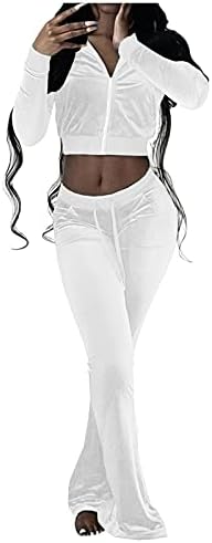 Женски обични цврсти кадифени дами одговараат на тенок спортски костуми со долги ракави атлетски патент и пантолони со џебови