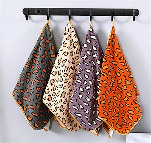Eyhlkm леопард печати преклопна крпа за бања за возрасни кујнски сад за миење садови Абсорбента за брзо сушење на косата за коса