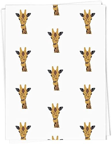 5 х А1 Жирафа Глава Подарок Заврши/Завиткување Хартија Листови