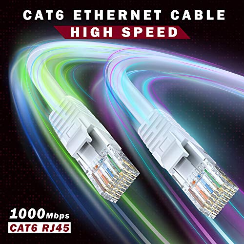 Maximm Cat 6 Ethernet кабел 50 ft, чист бакар, кабел за LAN за кабел CAT6, кабел за Интернет и мрежен кабел - UTP