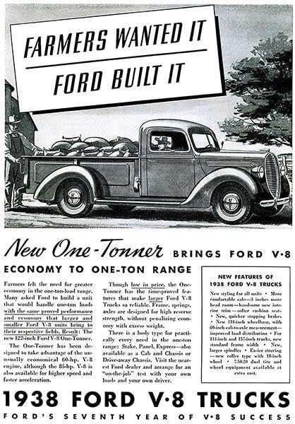 1938 Форд В-8 Камиони-Промотивен Рекламен Магнет