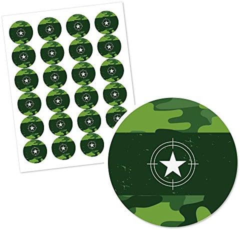 Камо херој - Етикети за налепници на воениот воен камуфлажа на партијата - 24 брои