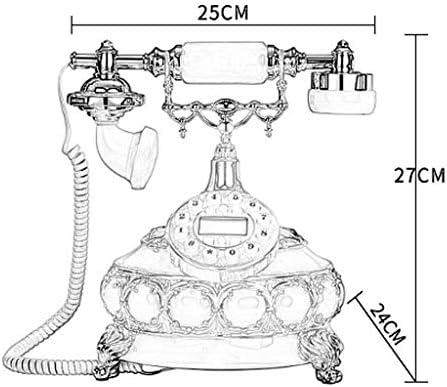 Антички телефон WYFDP, фиксен дигитален гроздобер телефонски класичен европски ретро фиксна телефонска земја со висечки слушалки за хотелски
