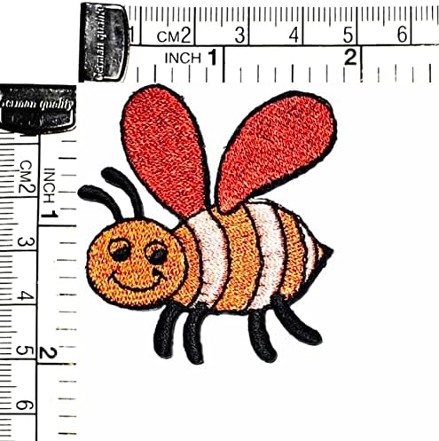 Кленплус 2 парчиња. Цртан Филм Деца Деца Мал Инсект Портокалова Пчела Лепенка Везена Апликација Занает Рачно Изработена Облека