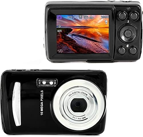 Компактна дигитална фото -фото и видео камера на Едеалз 16MP Megapixel со 2,4 LCD екран, MIC влез и трансфер на USB медиуми