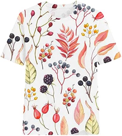 Маичка за блуза за девојчиња есен лето 2023 година со брод со краток ракав со кратки ракави, памучна птица цветна графичка обична блуза 3p