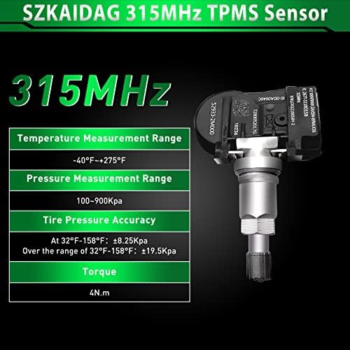 Сензор Szkaidag TPMS, 315 MHz Сензор за монитор на притисок на гумите за: -Hyundai Accent 2012-2014 за: -Kia Cadenza 2014- за: -Mitsubishi 529332M000