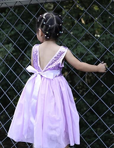 Cilucu бебе девојки искра секвен фустан дете дете Туту принцеза фустани без ракави сатен лак без ракави