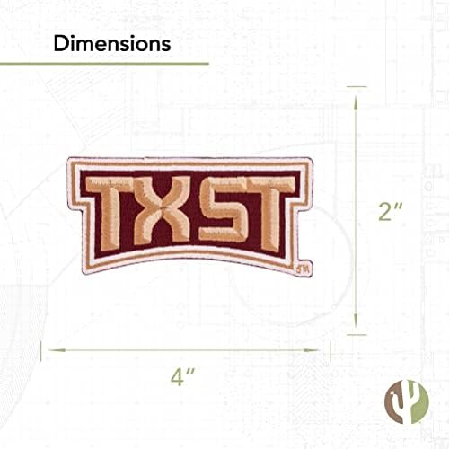 Државен универзитет во Тексас, лепенка Txstate Bobcats Везени закрпи Апликација за шиење или железо на торба за јакна од блејзер