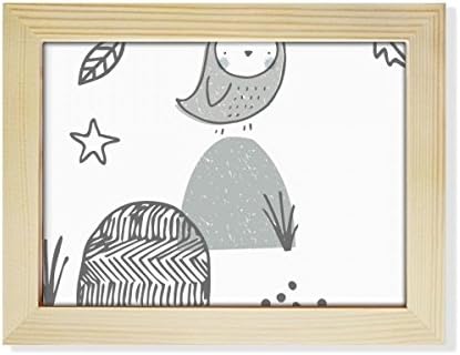 Diythinker цртан филм птици кафез трева нордиска шема десктоп фото рамка слика уметност декорација слика 6x8 инчи