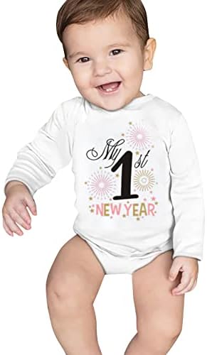 Мојата Прва Нова Година Облека Новороденче Бебе Девојче Нова Година Облека Писмо Печатење Ромпер Дете Момче Летна Облека