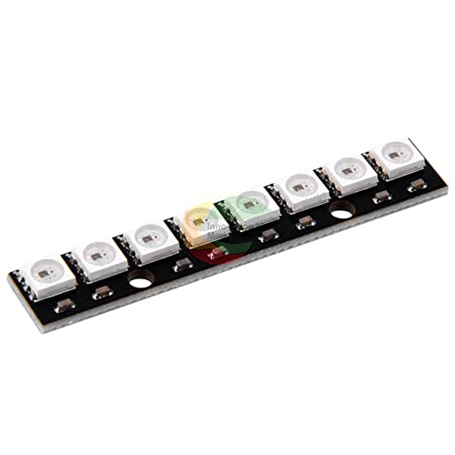 Црн 8 канал WS2812 5050 RGB 8 LED диоди Светло вградена целосна табла за развој на табла за развој на табла за развој на табла за Arduino