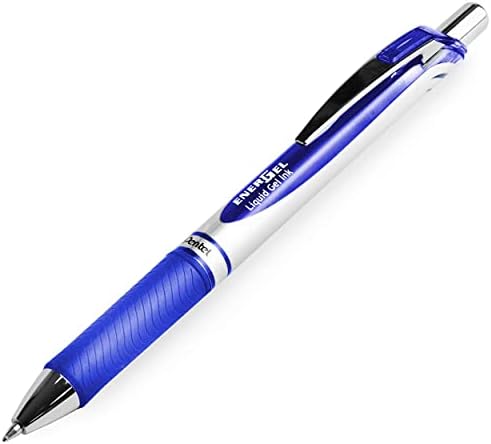 Pentel Energel XM BL77 - пенкало за мастило со течен гел со повлекување - 0,7мм - 54% рециклирано - сино - вклучува кутија за подароци и 3