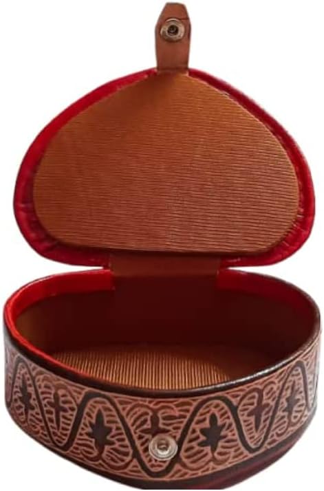 Свиленкрафц Индиски Рачно Изработена Чиста Кожа Рачно Изработена Кутија За Накит Во Форма На Срце