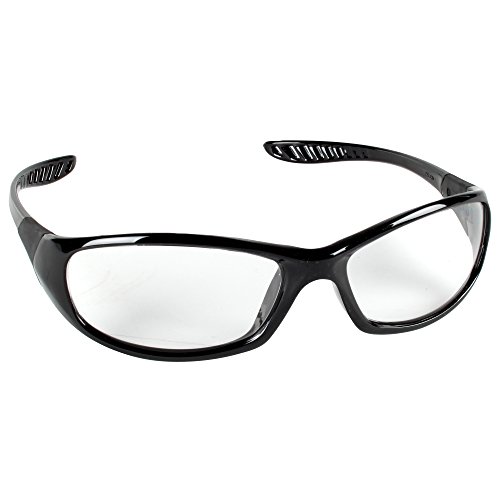 Безбедносни очила Kleenguard V40 Hellraiser, килибарни леќи со црна рамка, 12 пара/случај
