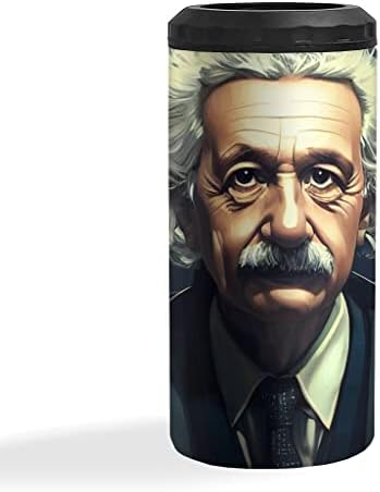 Ајнштајн Лице Изолирани Тенок Може Кулер-Концепт Уметност Може Кулер - Графички Изолирани Тенок Може Кулер