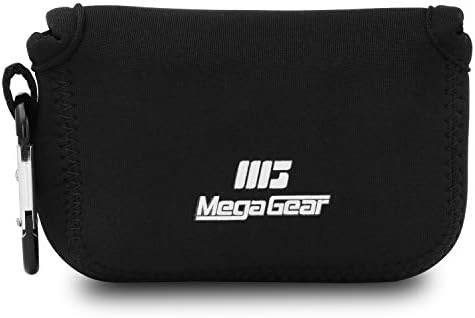 Мега Опрема Канон PowerShot SX620 HS Ултра Светлина Неопренови Камера Случај, Со Карабинер-Црна-MG814