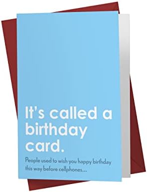 Смешни Роденден Картичка За Мажи И Жени, Еден Голем 5.5 х 8.5 Среќен Роденден Картичка За Него Или Неа, Роденденска Честитка За Сопруг,